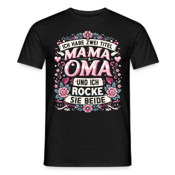 Geschenk Oma Baby Nachwuchs Mama Sprüche - Männer T-Shirt - Schwarz - Vorne - AI Model Male 178 light (178cm)