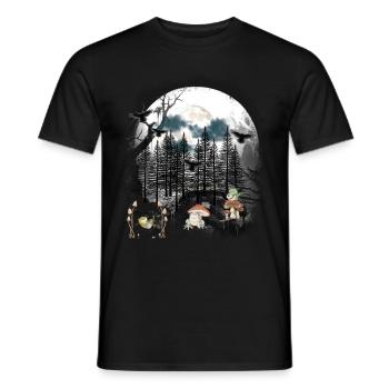 Wald Natur Frosch Frösche mystisch - Männer T-Shirt - Schwarz - Vorne - AI Model Male 178 light (178cm)