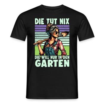 Garten Geschenk Gärtnerin Geburtstag Geschenk - Männer T-Shirt - Schwarz - Vorne - AI Model Male 178 light (178cm)