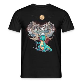 Drache Drachen maritim Matrose Matrosen Kind - Männer T-Shirt - Schwarz - Vorne - AI Model Male 178 light (178cm)