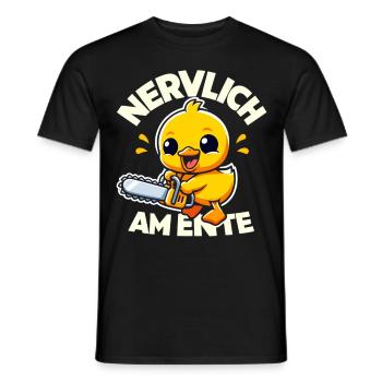 Stress Gestresst Nerven Arbeit Geschenk Spruch - Männer T-Shirt - Schwarz - Vorne - AI Model Male 178 light (178cm)