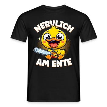 Stress Gestresst Nerven Arbeit Geschenk Spruch - Männer T-Shirt - Schwarz - Vorne - AI Model Male 178 light (178cm)