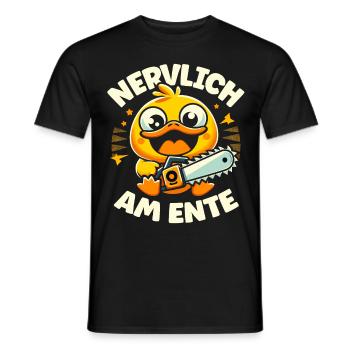 Stress Gestresst Nerven Arbeit Geschenk Spruch - Männer T-Shirt - Schwarz - Vorne - AI Model Male 178 light (178cm)