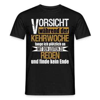 Méfiez-vous de l’humour de la semaine de balayage souabe - T-shirt homme - noir - Devant - AI Model Male 178 light (178cm)