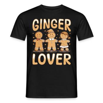 Drôle de Noël pain d’épice Ginger Lover - T-shirt homme - noir - Devant - AI Model Male 178 light (178cm)