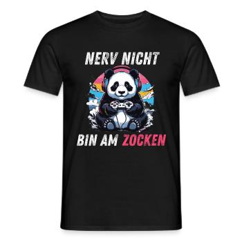 Nerv Nicht! lustige Sprüche Männer Gaming Zocken - Männer T-Shirt - Schwarz - Vorne - AI Model Male 178 light (178cm)