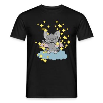Fledermaus Fledermäuse Kinder Kind Halloween - Männer T-Shirt - Schwarz - Vorne - AI Model Male 178 light (178cm)