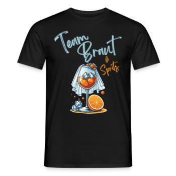 Équipe Bride & Spritz Hen Party Group - T-shirt homme - noir - Devant - AI Model Male 178 light (178cm)