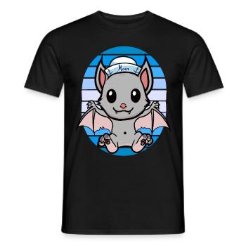 maritim Matrosen Fledermaus Fledermäuse Kinder - Männer T-Shirt - Schwarz - Vorne - AI Model Male 178 light (178cm)