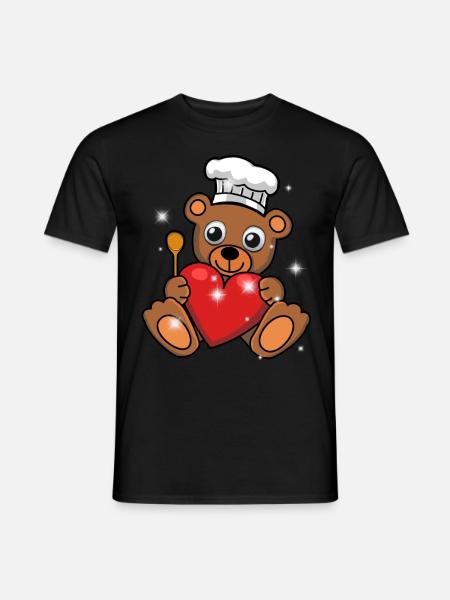 Teddy Bear Cook Cooks Cook - Men's T-Shirt - black