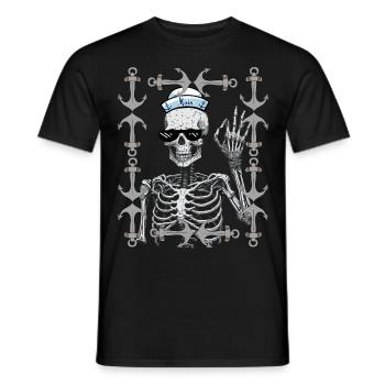 maritim Halloween Matrose Moin Seefahrer Seemann - Männer T-Shirt - Schwarz - Vorne - AI Model Male 178 light (178cm)