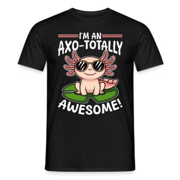 Drôle d’axolotl kawaii je suis un axo-totalement génial ! - T-shirt homme - noir - Devant - AI Model Male 178 light (178cm)