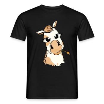 Baby Foal Pony Horse Horses Kids Child - Men's T-Shirt - black - Front - AI Model Male 178 light (178cm)