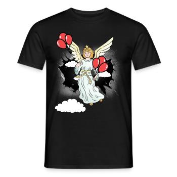 Heaven Angel Heavenly Beyond Reincarnation - Men's T-Shirt - black - Front - AI Model Male 178 light (178cm)