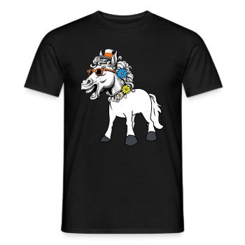 Pferd Diva Star Pferde Lady Sternchen Gaul Reiter - Männer T-Shirt - Schwarz - Vorne - AI Model Male 178 light (178cm)