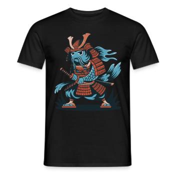 Japan Samurai Koi Carp Anime Gift - Men's T-Shirt - black - Front - AI Model Male 178 light (178cm)
