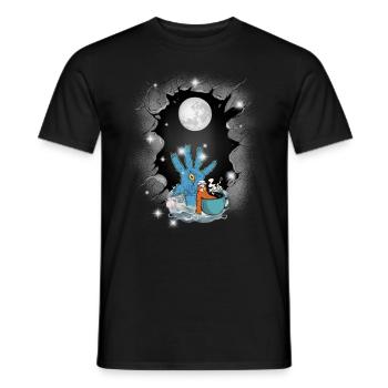Halloween Fantasy Sloth Sailor Sea Travel Child - Men's T-Shirt - black - Front - AI Model Male 178 light (178cm)