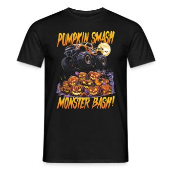Monster Truck Halloween Citrouille Smash Monster Bash - T-shirt homme - noir - Devant - AI Model Male 178 light (178cm)
