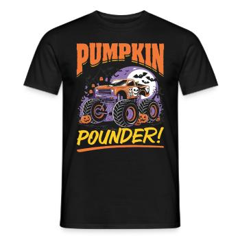 Monster Truck Halloween Pumpkin Pounder! - Männer T-Shirt - Schwarz - Vorne - AI Model Male 178 light (178cm)