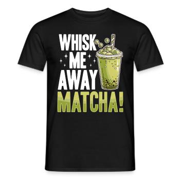 Matcha Green Bubble Tea Latte Boba - Männer T-Shirt - Schwarz - Vorne - AI Model Male 178 light (178cm)