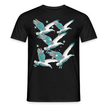 Maritim Möwe Möwen Seevögel - Männer T-Shirt - Schwarz - Vorne - AI Model Male 178 light (178cm)