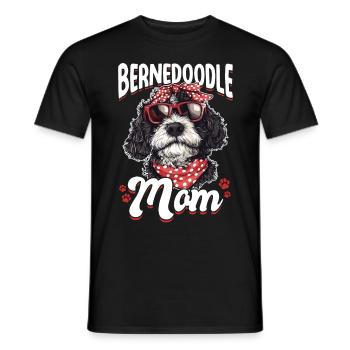 Bernedoodle Dog Breed Bernedoodle Mom - Men's T-Shirt - black - Front - AI Model Male 178 light (178cm)