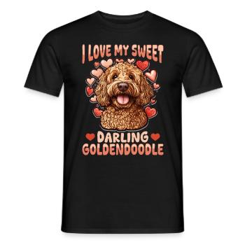 Goldendoodle Dog Breed I Love My Sweet Darling - Men's T-Shirt - black - Front - AI Model Male 178 light (178cm)