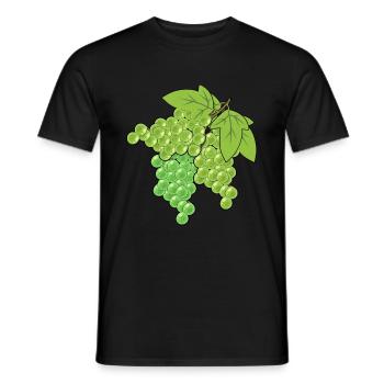 Weintraube Weintrauben Trauben Rebe Wein Garten - Männer T-Shirt - Schwarz - Vorne - AI Model Male 178 light (178cm)
