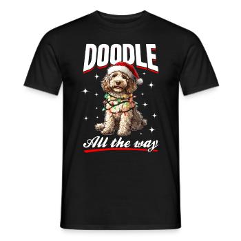 Goldendoodle Christmas Dog Breed Doodle - Männer T-Shirt - Schwarz - Vorne - AI Model Male 178 light (178cm)