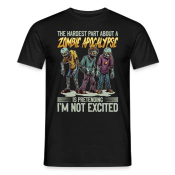 Zombie Halloween The Hardest Part About a Zombie - Männer T-Shirt - Schwarz - Vorne - AI Model Male 178 light (178cm)