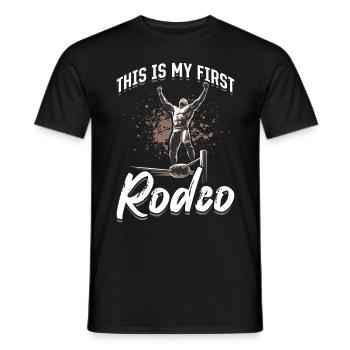 Lutteur C’est mon premier rodéo - T-shirt homme - noir - Devant - AI Model Male 178 light (178cm)