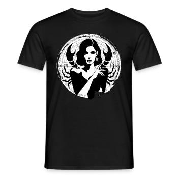 Sternzeichen Horoskop Skorpion – Skorpion-Mädchen - Männer T-Shirt - Schwarz - Vorne - AI Model Male 178 light (178cm)
