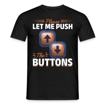 Ascenseur bambin & enfants S’il vous plaît laissez-moi pousser le - T-shirt homme - noir - Devant - AI Model Male 178 light (178cm)