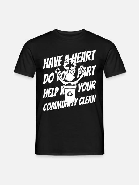 Littering, pollution, environmental awareness - Men's T-Shirt - black
