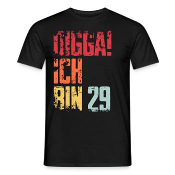 29. Geburtstag 29 Jahre Geschenk Spruch - Männer T-Shirt - Schwarz - Vorne - AI Model Male 178 light (178cm)