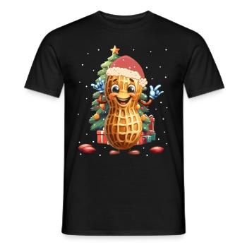 Cacahuète Père Noël Enfants Enfant Noël - T-shirt homme - noir - Devant - AI Model Male 178 light (178cm)