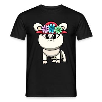 Chat Chats Chaton - T-shirt homme - noir - Devant - AI Model Male 178 light (178cm)