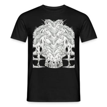 Licorne Licornes Créatures mythiques Animaux mythiques Fable - T-shirt homme - noir - Devant - AI Model Male 178 light (178cm)