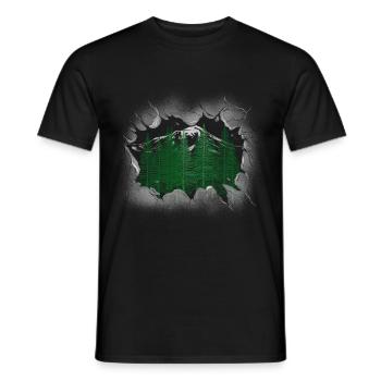 Forêt Épicéa Conifères Forêt Nature Arbres Arbre - T-shirt homme - noir - Devant - AI Model Male 178 light (178cm)