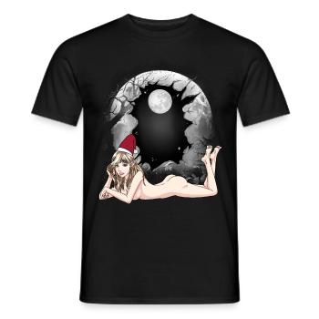 Sexy Santa Claus Santa Troll Xmas Santa - Men's T-Shirt - black - Front - AI Model Male 178 light (178cm)