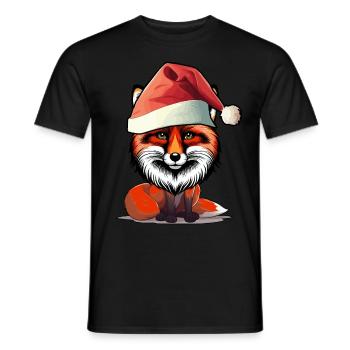 Weihnachtsmann Nikolaus Fuchs spaßig lustig - Männer T-Shirt - Schwarz - Vorne - AI Model Male 178 light (178cm)