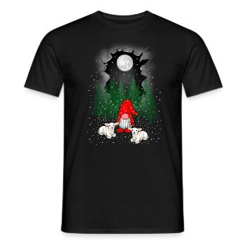 Père Noël Père Noël Noël Noël Nain Mouton - T-shirt homme - noir - Devant - AI Model Male 178 light (178cm)