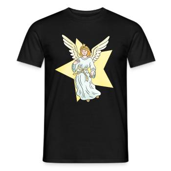 Christmas Engel Engelchen Xmas Weihnachten - Männer T-Shirt - Schwarz - Vorne - AI Model Male 178 light (178cm)