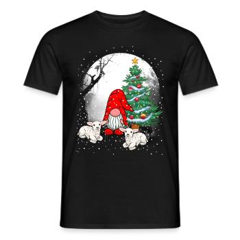 Saint-Nicolas Père Noël Habitant de la forêt Zerge - T-shirt homme - noir - Devant - AI Model Male 178 light (178cm)