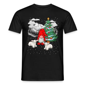 Santa Santa Dwarfs Christmas Xmas Troll - Men's T-Shirt - black - Front - AI Model Male 178 light (178cm)