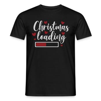 Christmas Loading Christmas Shirt Advent Time - Men's T-Shirt - black - Front - AI Model Male 178 light (178cm)