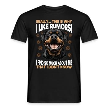 Funny Rottweiler Lover Dog Owner - Men's T-Shirt - black - Front - AI Model Male 178 light (178cm)