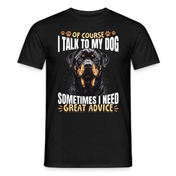 Funny Rottweiler Lover Dog Owner - Men's T-Shirt - black - Front - AI Model Male 178 light (178cm)