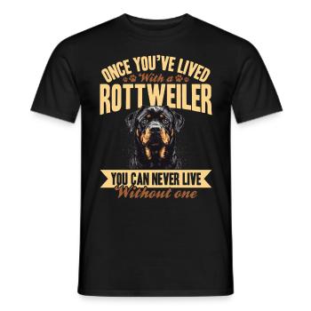 Funny Rottweiler Lover Dog Owner - Men's T-Shirt - black - Front - AI Model Male 178 light (178cm)