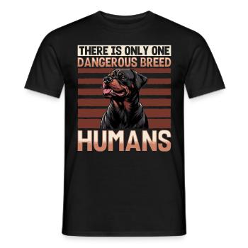 Funny Rottweiler Lover Dog Owner - Men's T-Shirt - black - Front - AI Model Male 178 light (178cm)
